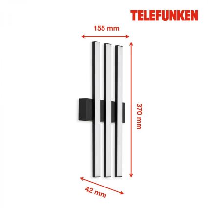 Telefunken 313105TF - LED-ulkoseinävalaisin 3xLED/4W/230V IP44