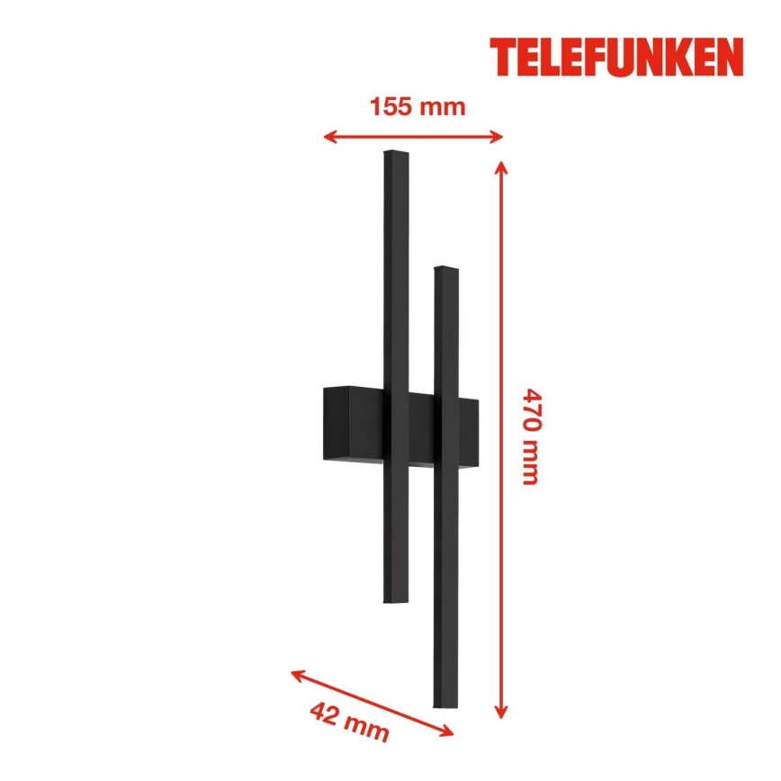 Telefunken 313205TF - LED-ulkoseinävalaisin 2xLED/4W/230V 4000K IP44