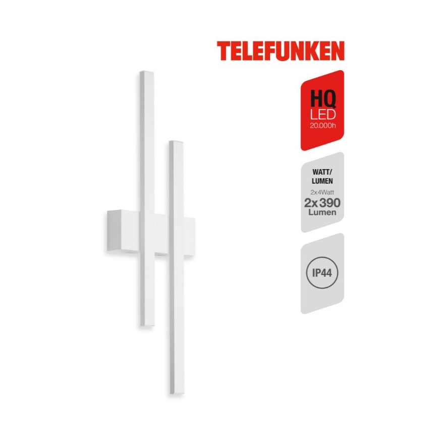 Telefunken 313206TF - LED-ulkoseinävalaisin 2xLED/8W/230V IP44