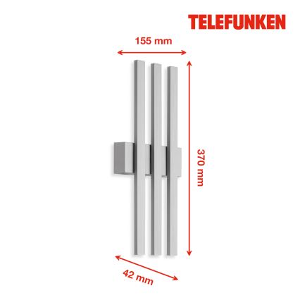 Telefunken 313304TF - LED-ulkoseinävalaisin 3xLED/4W/230V IP44