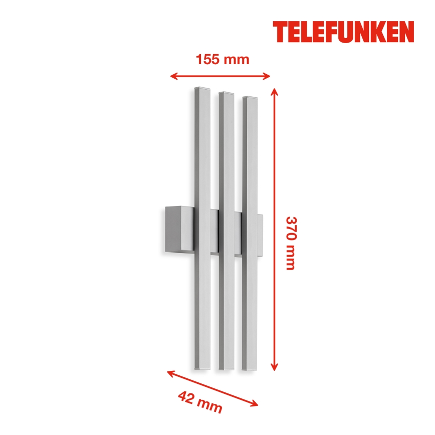 Telefunken 313304TF - LED-ulkoseinävalaisin 3xLED/4W/230V IP44