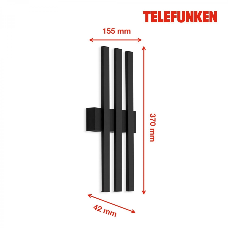Telefunken 313305TF - LED-ulkoseinävalaisin 3xLED/4W/230V IP44