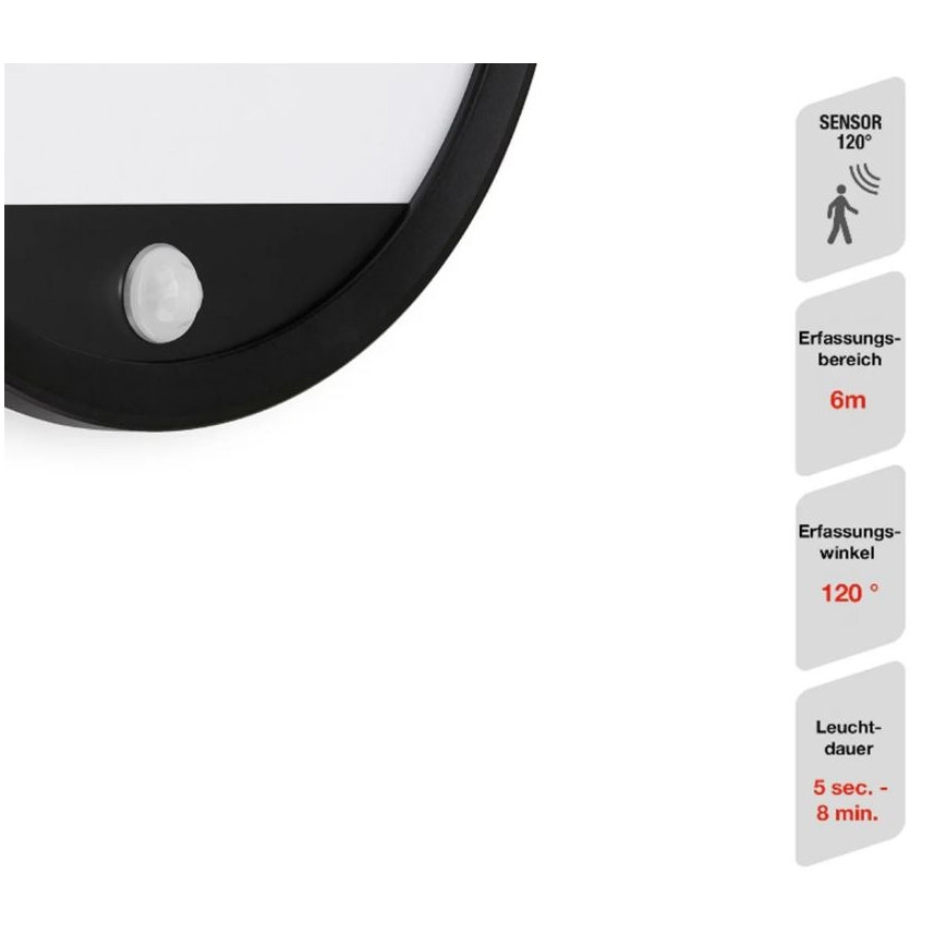 Telefunken 313705TF - LED ulkoseinävalaisin anturilla LED/15W/230V IP44