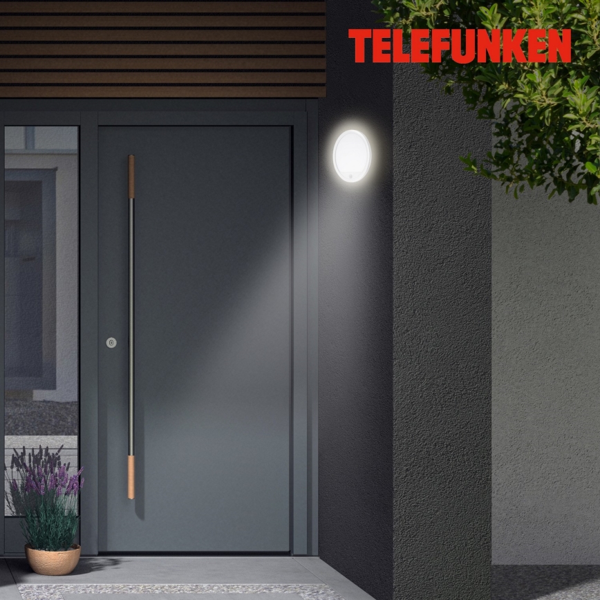 Telefunken 313706TF - LED Ulkovalo anturilla LED/15W/230V IP44 valkoinen