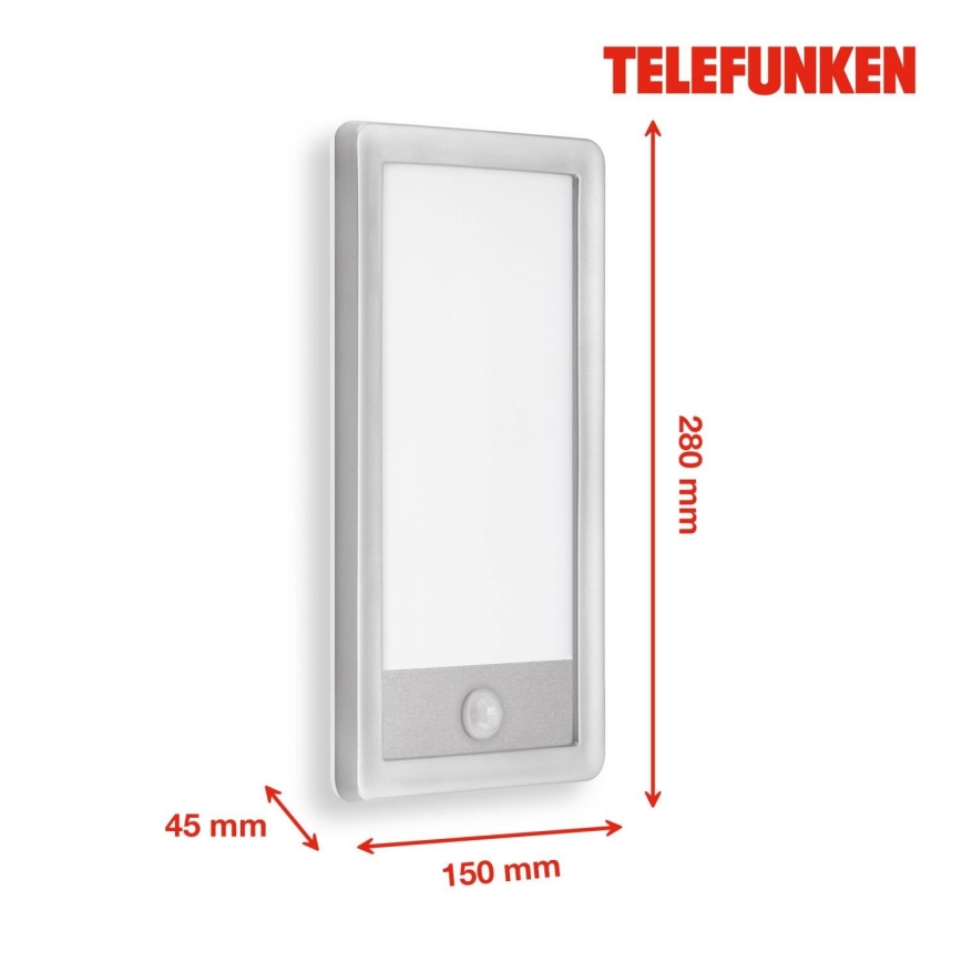 Telefunken 313904TF - LED Ulkovalo anturilla LED/16W/230V IP44