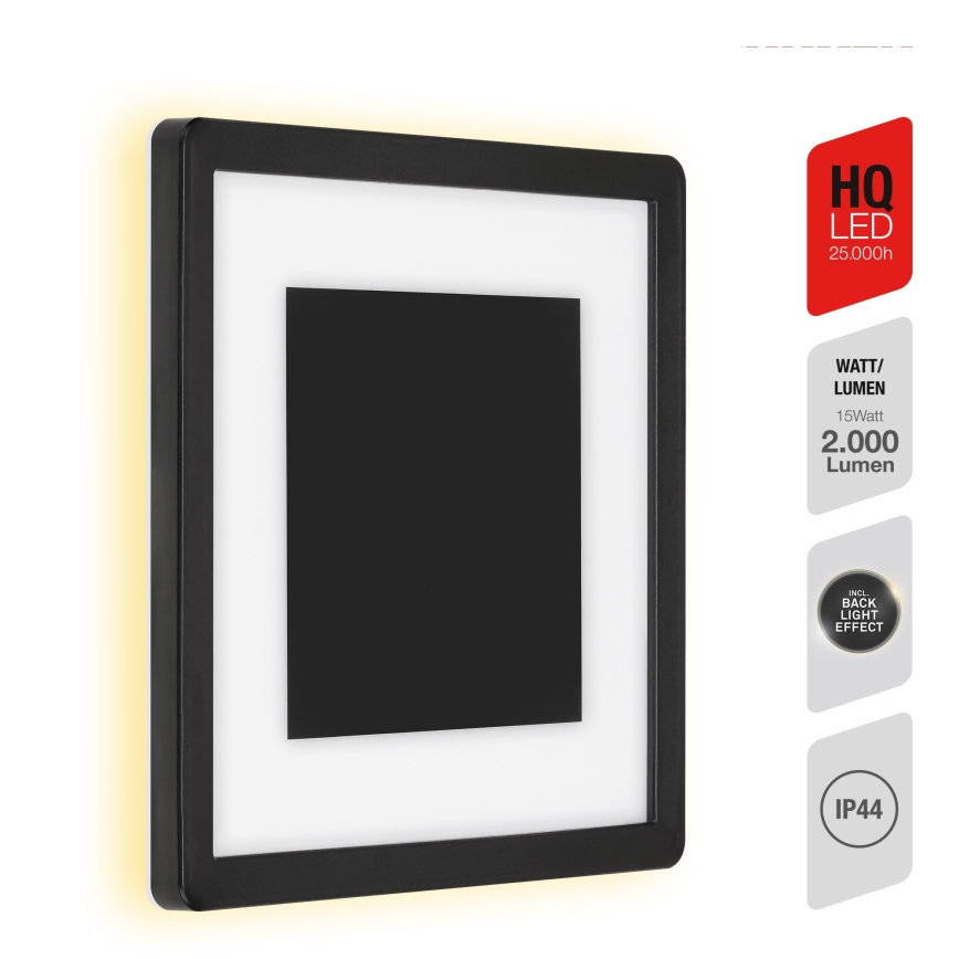 Telefunken 315905TF - LED-ulkoseinävalaisin LED/15W/230V IP44 4000K musta