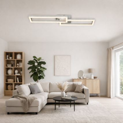 Telefunken 316108TF - LED RGBW himmennettävä kattovalaisin FRAME LED/40W/230V 3000-6500K Wi-Fi Tuya mattakromi