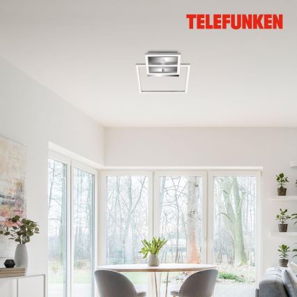 Telefunken 318608TF - LED-kattovalaisin anturilla FRAME LED/17W/230V 3000K mattakromi