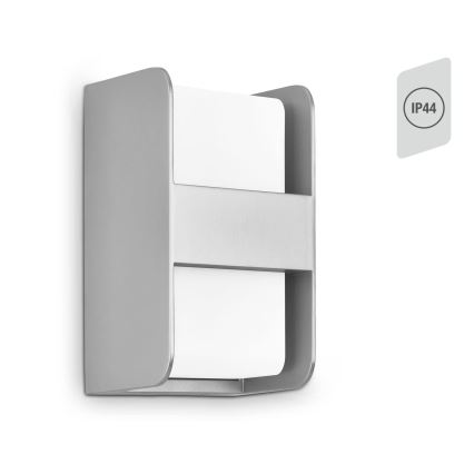 Telefunken 321004TF - Ulkoseinävalaisin 1xE27/12W/230V IP44 hopea