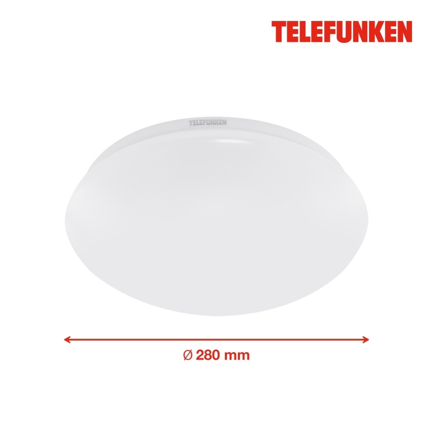 Telefunken 601206TF - LED-kattovalaisin kylpyhuoneeseen anturilla LED/15W/230V IP44 halkaisija 28 cm