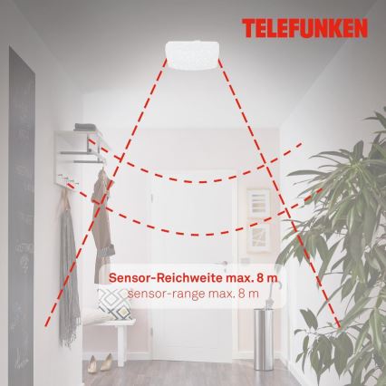 Telefunken 601906TF - LED-kattovalaisin anturilla LED/12W/230V 4000K