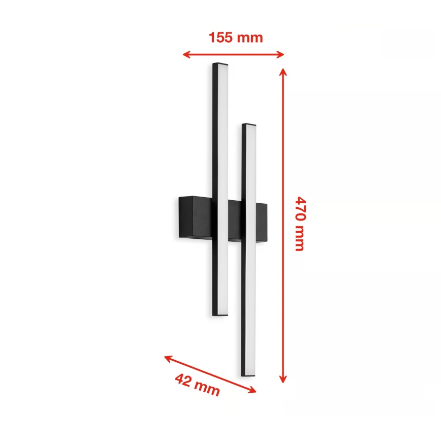 Telefunken - LED-ulkoseinävalaisin 2xLED/4W/230V 4000K IP44 musta
