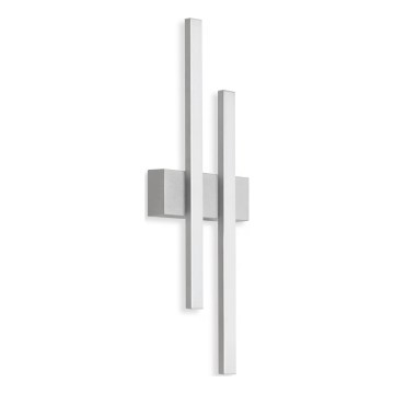 Telefunken - LED-ulkoseinävalaisin 2xLED/4W/230V 4000K IP44 hopea