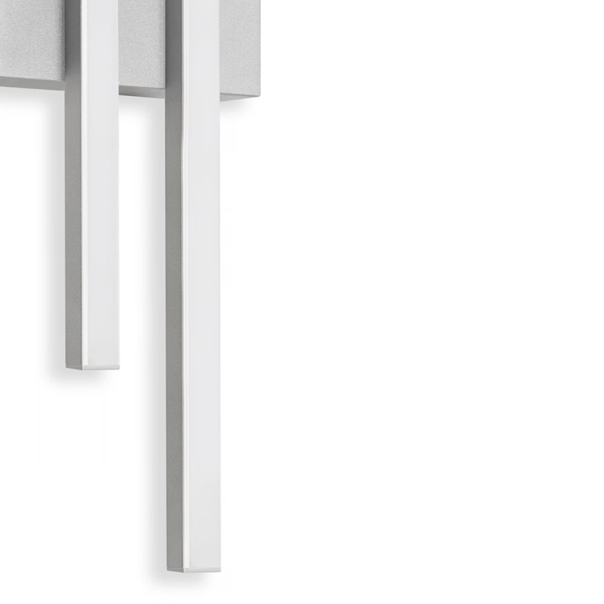 Telefunken - LED-ulkoseinävalaisin 2xLED/4W/230V 4000K IP44 hopea