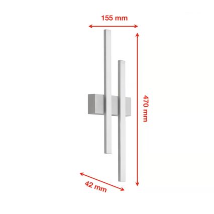 Telefunken - LED-ulkoseinävalaisin 2xLED/4W/230V 4000K IP44 hopea