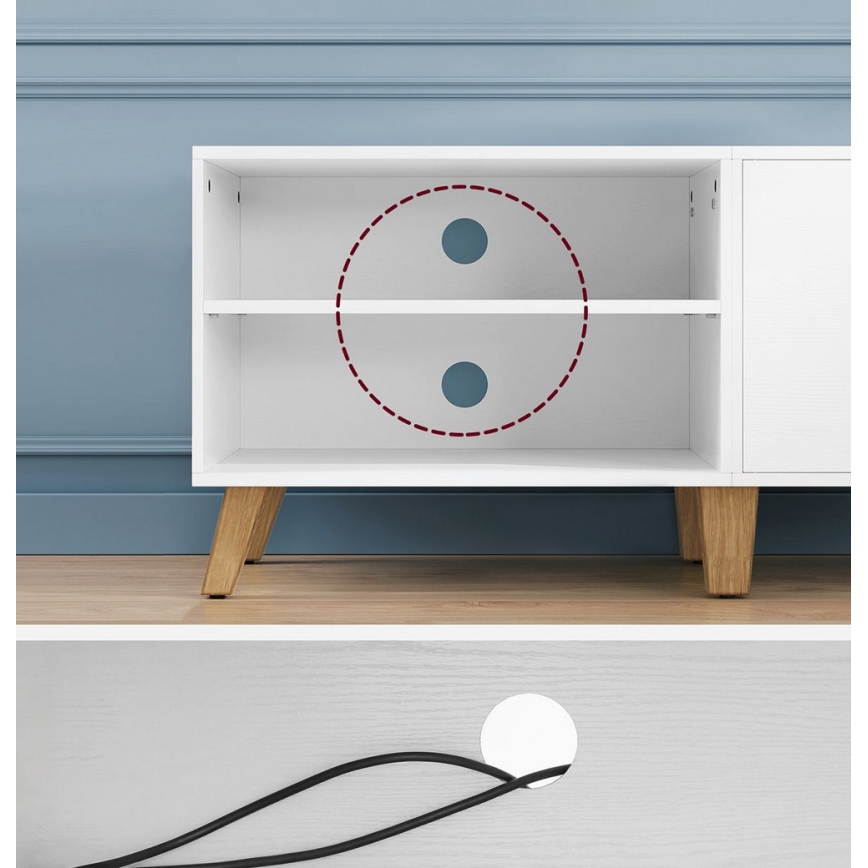 Televisiotaso BASTOR, valkoinen