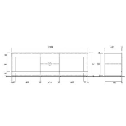 Televisiotaso NERILA valkoinen