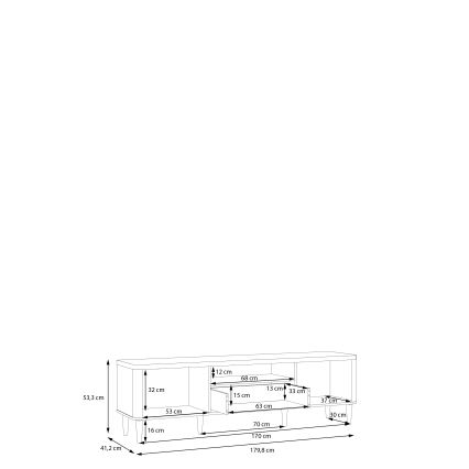 Televisiotaso VIRO ruskea/beige