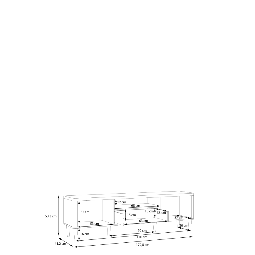 Televisiotaso VIRO ruskea/beige