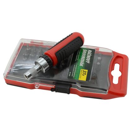 Teräsarja räikkäruuvimeisselillä 37 kpl