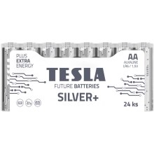 Tesla Batteries - 24 kpl Alkaliparisto AA SILVER+ 1,5V