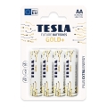 Tesla Batteries - 4 kpl Alkaliparisto AA GOLD+ 1,5V 3200 mAh