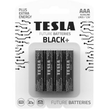 Tesla Batteries - 4 kpl Alkaliparisto AAA BLACK+ 1,5V