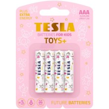 Tesla Batteries - 4 kpl Alkaliparisto AAA TOYS+ 1,5V