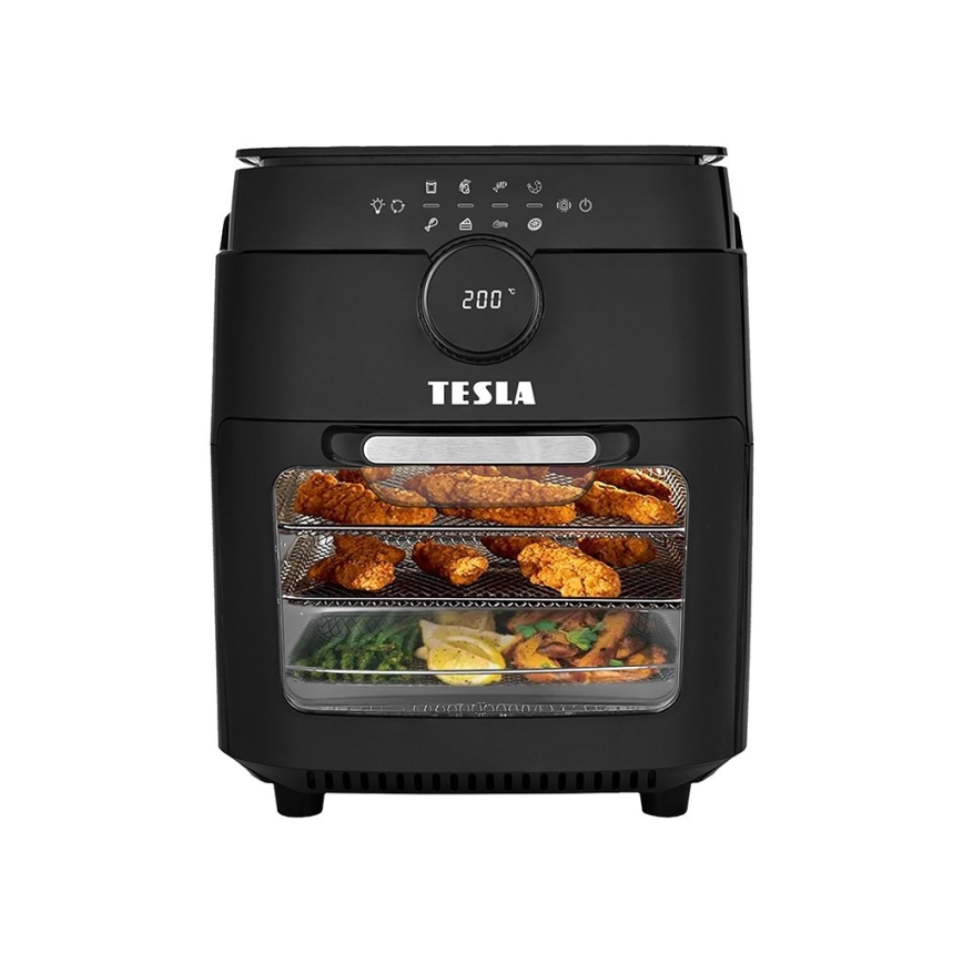 TESLA Electronics AirCook & Grill - Älykäs monitoiminen digitaalinen kuumailmapaistinu 12 l 1800W/230V Wi-Fi