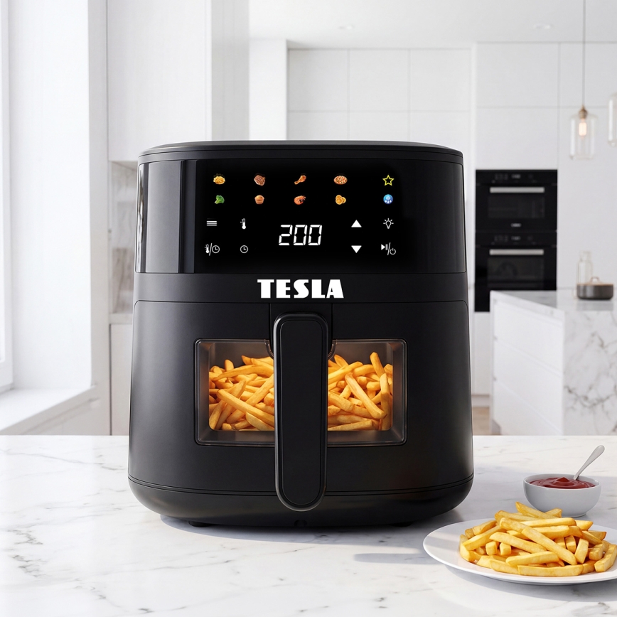 TESLA Electronics AirCook - Kuumailmafriteeraaja 4,4 l 1450W/230V musta