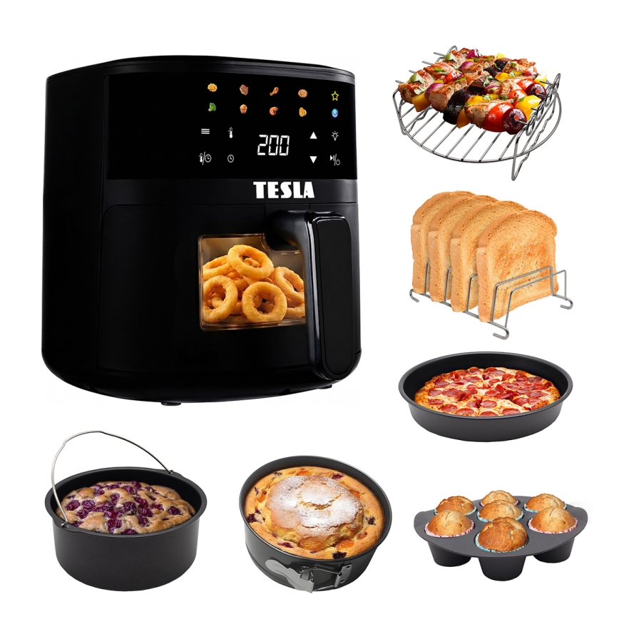 TESLA Electronics AirCook - Kuumailmafriteeraaja 4,4 l 1450W/230V musta
