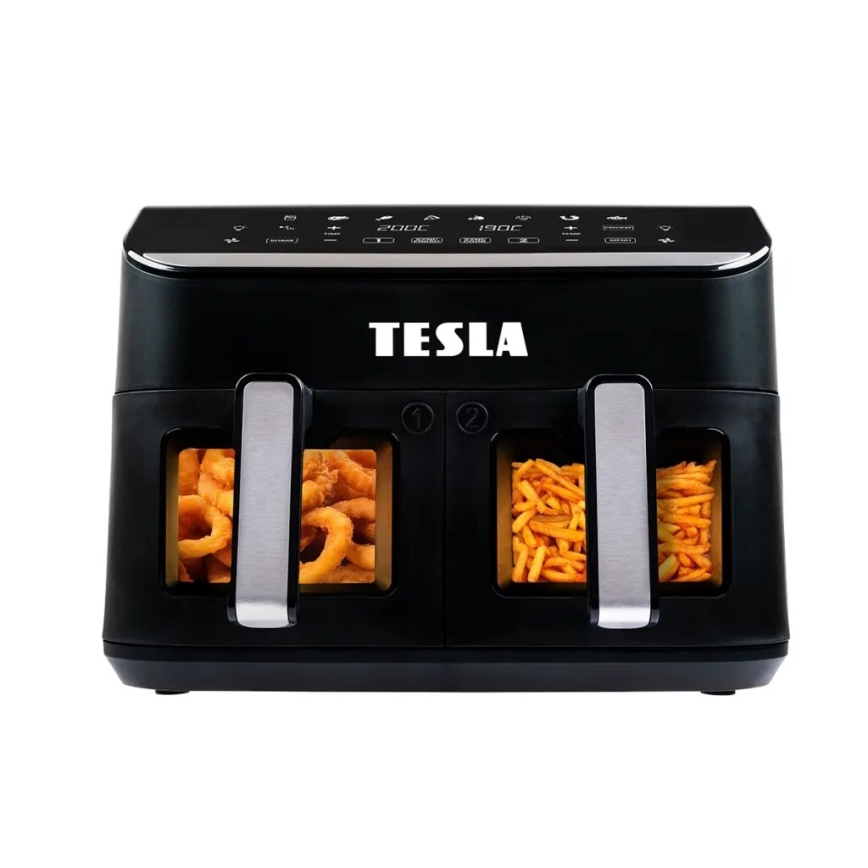 TESLA Electronics AirCook - Monitoiminen kaksoisdigitaalinen kuumailmapaistinu 9 l 2400W/230V