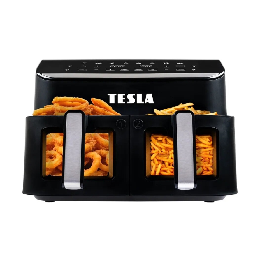 TESLA Electronics AirCook - Monitoiminen kaksoisdigitaalinen kuumailmapaistinu 9 l 2400W/230V