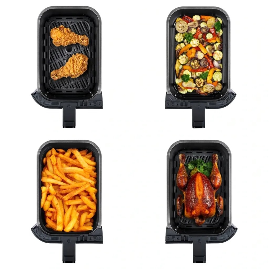 TESLA Electronics AirCook - Monitoiminen kaksoisdigitaalinen kuumailmapaistinu 9 l 2400W/230V