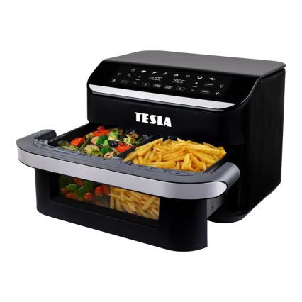 TESLA Electronics AirCook - Monitoiminen kaksoisdigitaalinen kuumailmapaistinu 10 l 2400W/230V