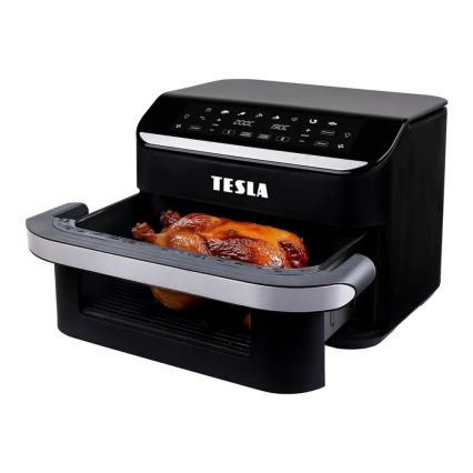TESLA Electronics AirCook - Monitoiminen kaksoisdigitaalinen kuumailmapaistinu 10 l 2400W/230V