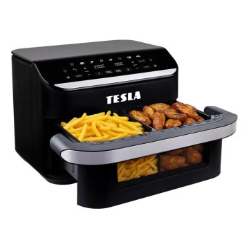 TESLA Electronics AirCook - Monitoiminen kaksoisdigitaalinen kuumailmapaistinu 10 l 2400W/230V