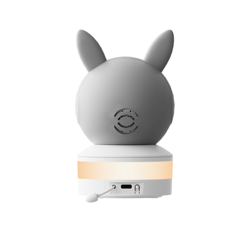 TESLA Electronics Bambino - älykäs vauvamonitori 4 MP, 2560p, 5V, Wi‑Fi, Tuya-yhteensopiva, harmaa/valkoinen
