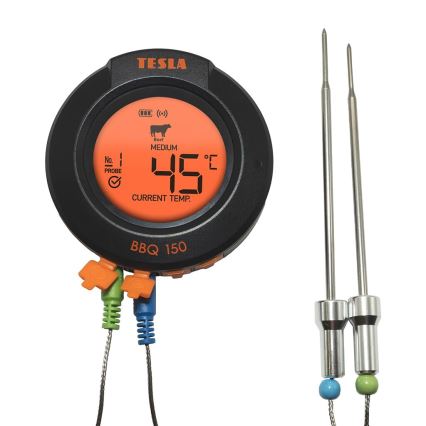 TESLA Electronics Cook - Digitaalinen lihalämpömittari sondilla 0-400 °C 2xAA IP65