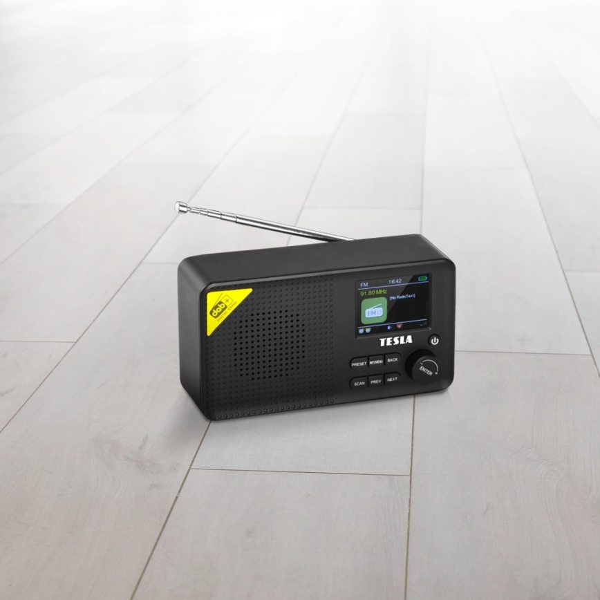 TESLA Electronics - DAB+ FM-radio 5W/4000 mAh musta