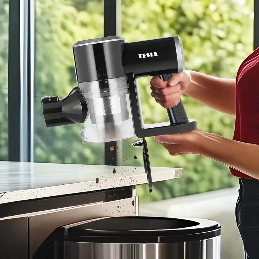 TESLA Electronics PureStar - Joustava langaton 2-in-1 varsi-imuri 150W/2200 mAh musta