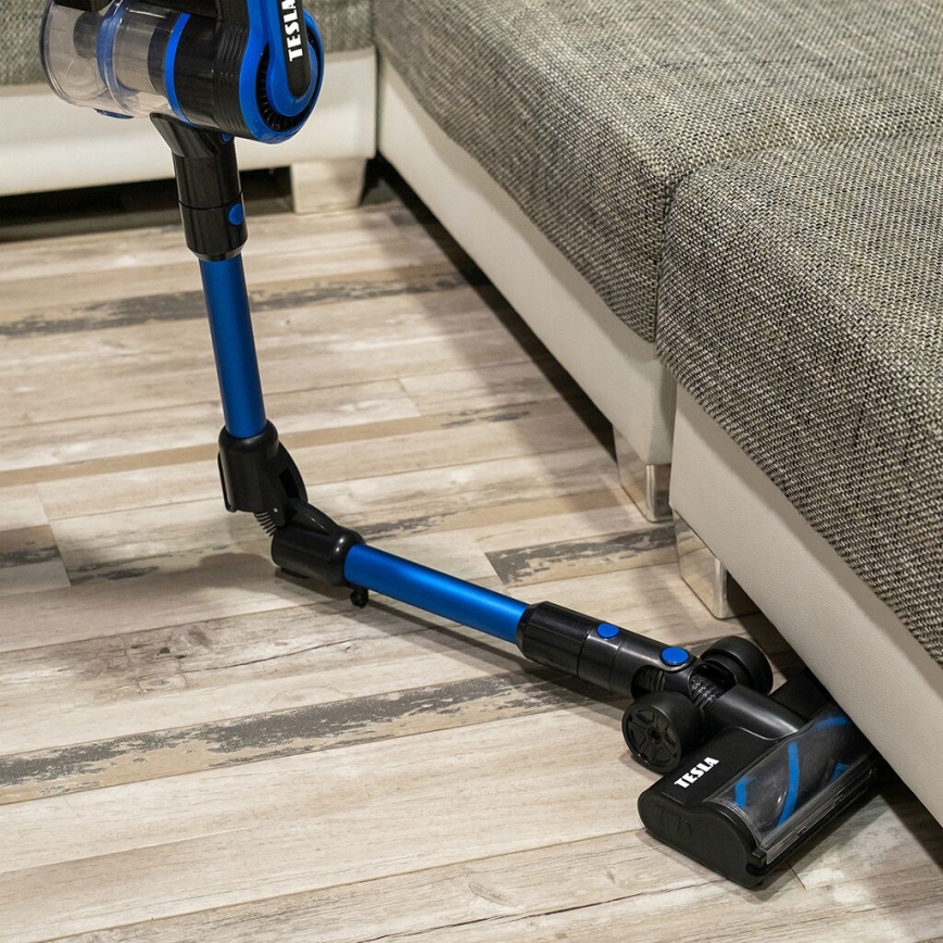 TESLA Electronics PureStar - Joustava langaton 3-in-1 tankosuodatinimuri 300W/2200 mAh musta/sininen