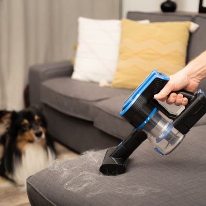 TESLA Electronics PureStar - Joustava langaton 3-in-1 tankosuodatinimuri 300W/2200 mAh musta/sininen