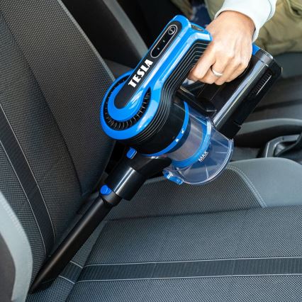 TESLA Electronics PureStar - Joustava langaton 3-in-1 tankosuodatinimuri 300W/2200 mAh musta/sininen