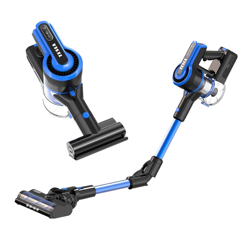 TESLA Electronics PureStar - Joustava langaton 3-in-1 tankosuodatinimuri 300W/2200 mAh musta/sininen