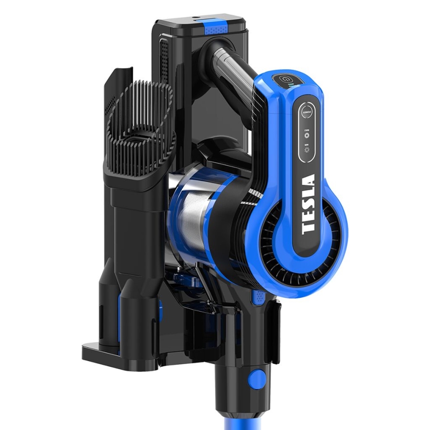 TESLA Electronics PureStar - Joustava langaton 3-in-1 tankosuodatinimuri 300W/2200 mAh musta/sininen