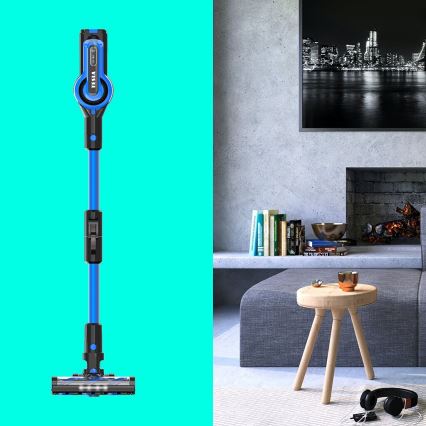 TESLA Electronics PureStar - Joustava langaton 3-in-1 tankosuodatinimuri 300W/2200 mAh musta/sininen