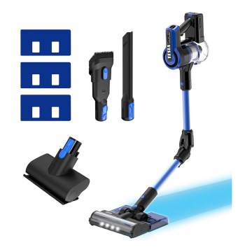 TESLA Electronics PureStar - Joustava langaton 3-in-1 tankosuodatinimuri 300W/2200 mAh musta/sininen