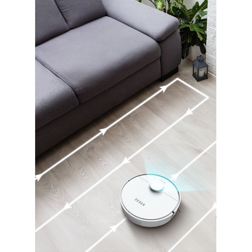 TESLA Electronics RoboStar - Älykäs 2-in-1 robotti-imuri 2550 mAh Wi-Fi valkoinen