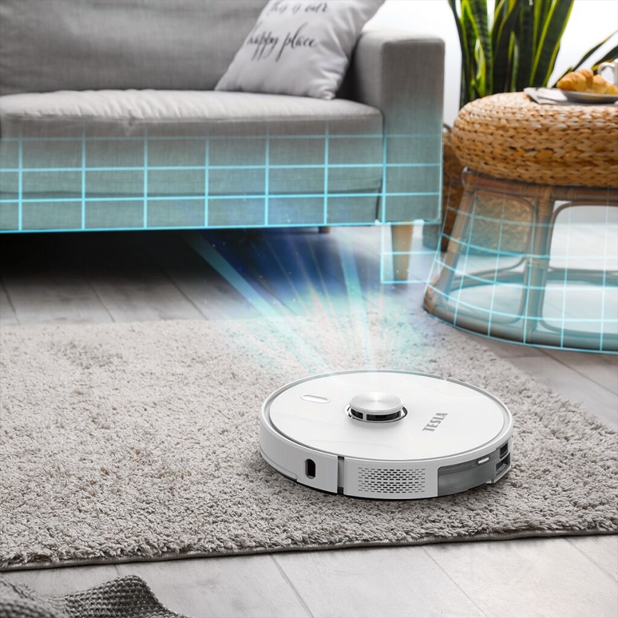 TESLA Electronics RoboStar - Älykäs 2-in-1 robotti-imuri 2600 mAh Wi-Fi valkoinen